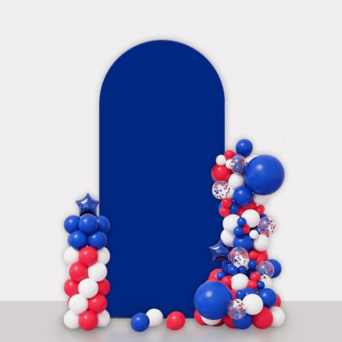 AIBIIN Arrière-plan en forme d'arche - Double face - Pour décoration de mariage, fête d'anniversaire, fête prénatale et banquet – Bleu roi – 0,6 x 1,5...