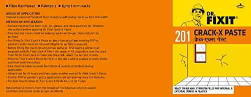 Image of DR. FIXIT 201 Crack X Paste, Ready to use crack filler for internal & external surface cracks on roofs - 1Kg & 623 Newcoat Ezee Waterproof Coating For Roofs - 1 L