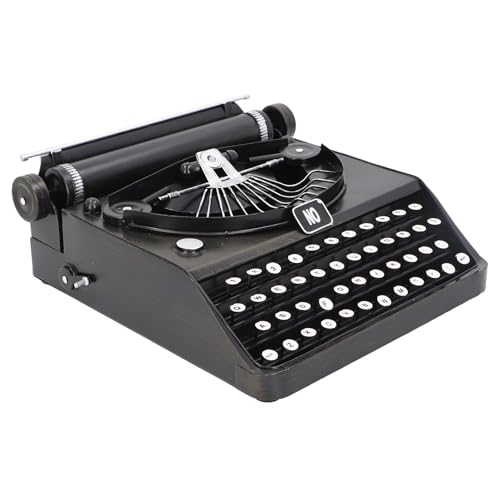 Modelo de Máquina de Escribir Antigua, Modelo de Accesorios Manuales Portátiles Vintage Retro Negro Decoración Antigua de Máquina de Escribir Falsa Decoración Clásica para el Hogar