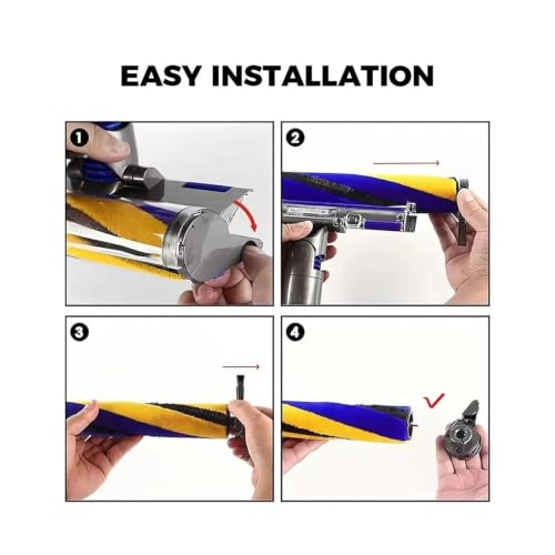 Repuestos de aspiradora cepillo de rodillo suave compatible Dyson V12 V15 4