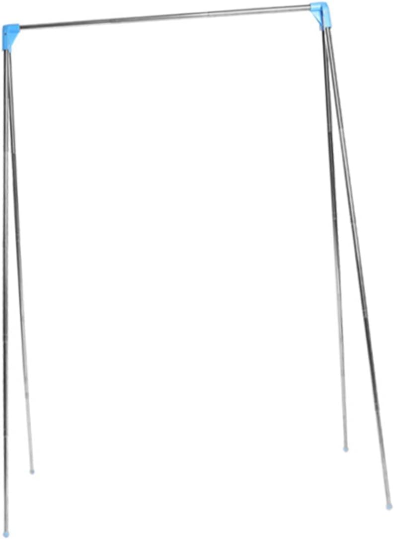 Retractable Stainless Steel Clothes Rack Indoor Household Hanger Portable Travel Drying Stand Space Saving Organizer for Home Use