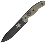 ESEE -CM6 Plain Edge Black Kydex Sheath Micarta Handles