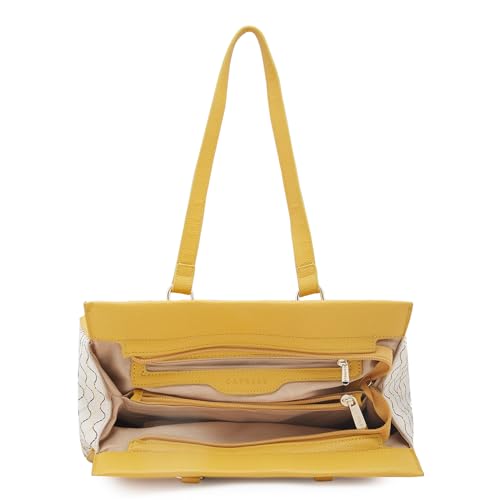 Image of Caprese Shane Satchel Bag, Large | Sleek Solid Designed Shoulder Bag for Women with Adjustable Sling Strap | Easy Back Access Pocket & Spacious | Perfect for College & Office Use