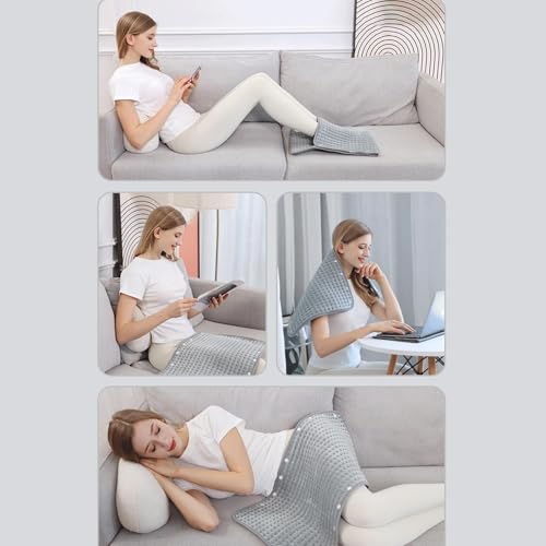 Almohadilla eléctrica de 24x12 pulgadas con ajuste de temperatura y calor uniforme para el cuerpo 5
