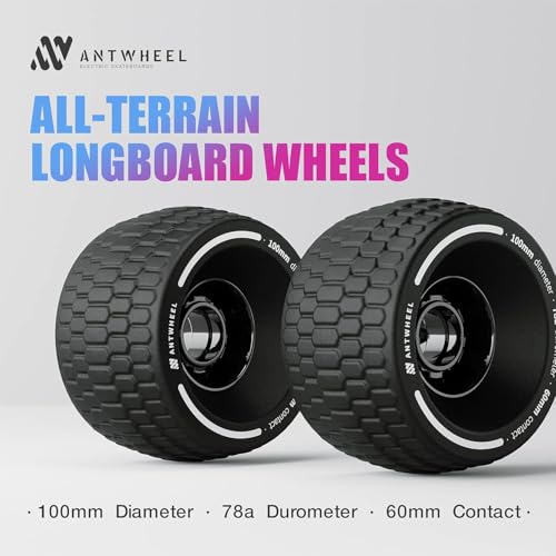 ANTWHEEL All-Terrain Longboard-Räder, 100 mm, Elektro-Skateboard-Räder, 78 A High Rebound Urethan-Räder (All-Terrain-Räder)