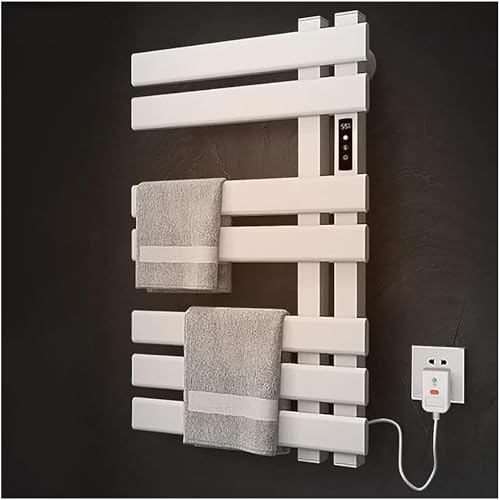 Calentador de toallas eléctrico de pared con temporizador y toallero calefactado