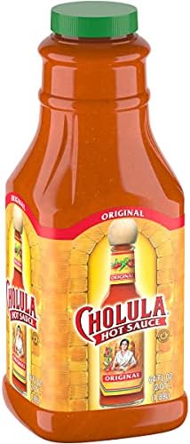 Cholula Original Hot Sauce, 64 fl oz - One 64 Fluid Ounce Bulk Container of Hot Sauce with Mexican Peppers and Signature Spice Blend, Perfect with Tacos, Eggs, Wings, Chicken and More
