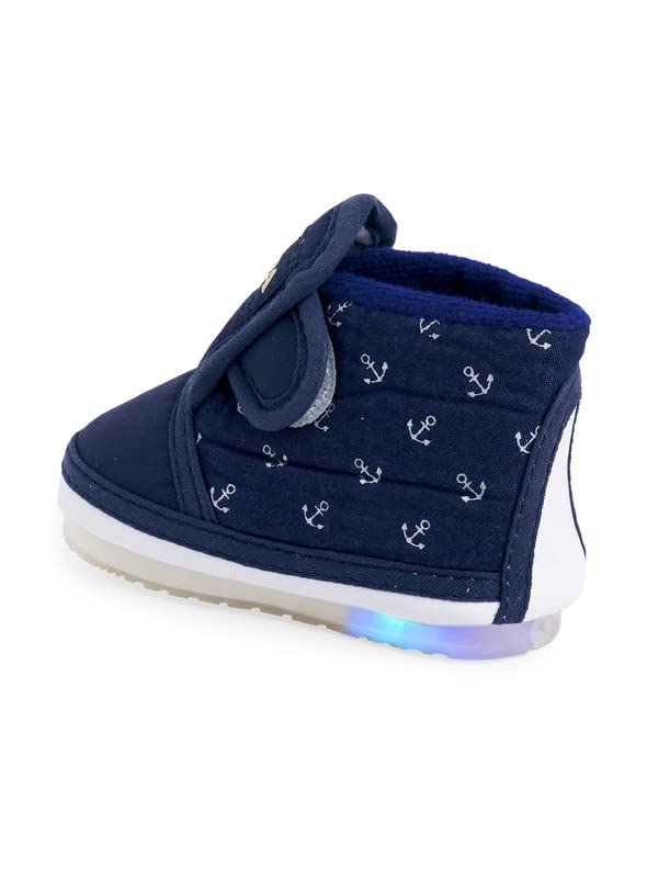 CHIU Led Chu-Chu Anchor Print Shoes with Double Strap for Baby Boys & Baby Girls (for 12-15 Months, 15-18 Months, 18-21 Months, 21-24 Months) 5 41kuoK2cyfL