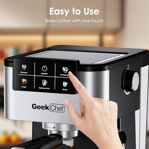 Geek Chef Espresso Machine, 20 Bar Espresso and Cappuccino Coffee Maker, Quick Heating Aut - image 4