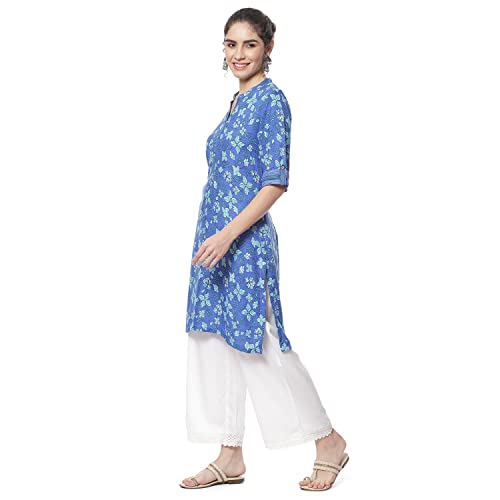 Image of Blue Liva Straight Kurta