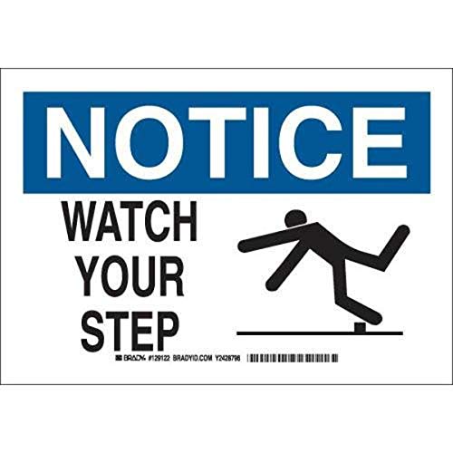 Panneau de sécurité Watch Your Step Brady 129121 plaque signalétique industrielle