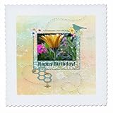 Square dimensions (in inches): 16 L x 16 W, image dimensions (in inches): 14 L x 14 W 100% poloyester; image is soft to touch. Made in USA Edges have pinking shear cut Image will not fade with washing. Image not a transfer, part of material