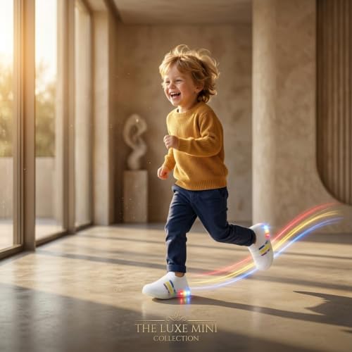 Image of inchJugnu inch LED Light-Up Baby Shoes (0-5 Years) | Soft Sole Comfort for Tiny Feet, Breathable Knit, Easy Slip-On | Magical Glowing Shoes for Happy Kids.