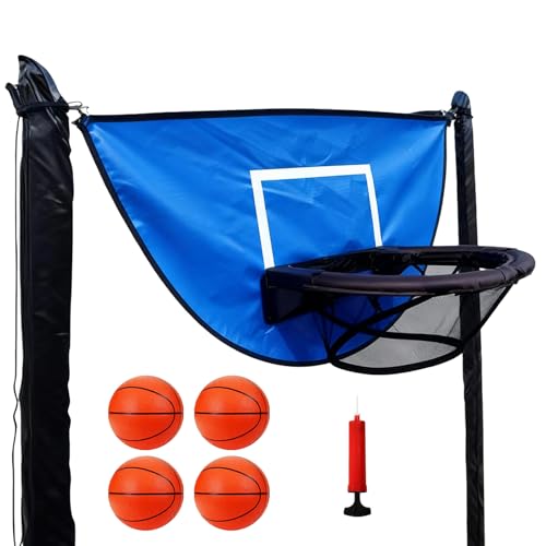 Accessoire de trampoline panier de basket-ball avec 4 mini ballons et pompe