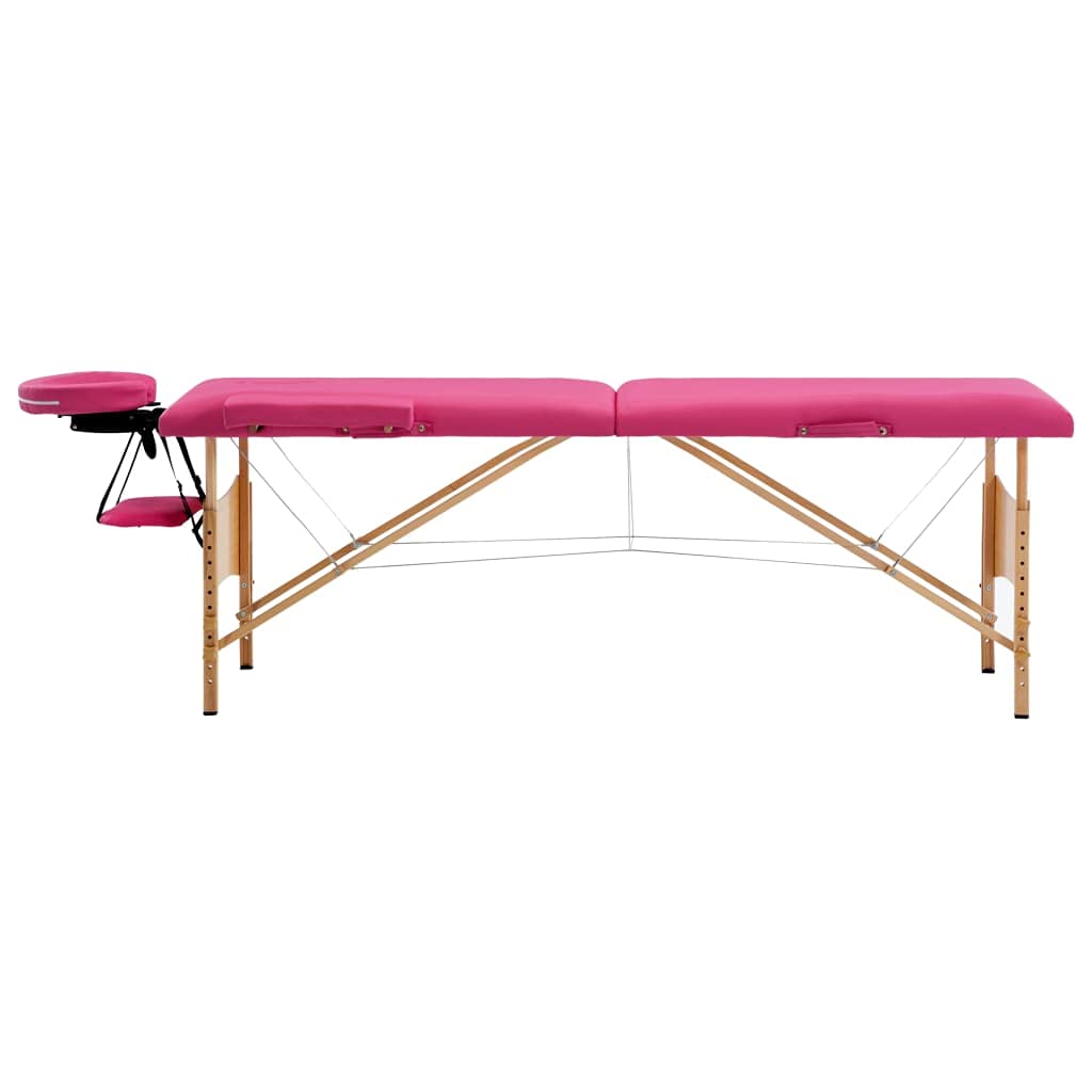 LAPOOH Camilla de Masaje Plegable 2 Zonas Madera Rosa, Apoyabrazos Tattoo, Camilla Tattoo, Camilla Estetica, Camilla De Espalda, Cama De Masaje, Mesa De Masaje - SPU:110185