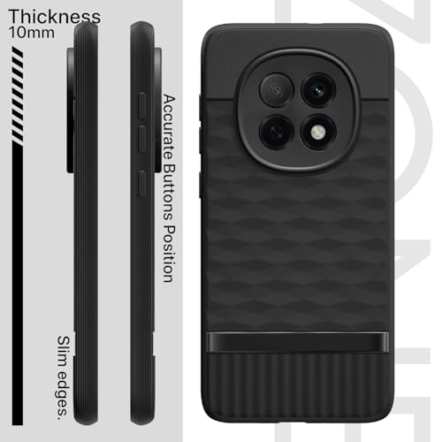 Image of Pikkme Back Cover for Oppo F29 5G Camera Protection 3D Hexa Cube Design Silicone Protective Bumper Case (Black)