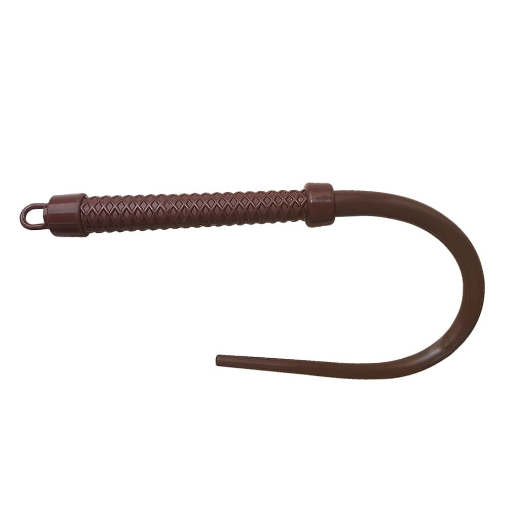 YICHI Rubber Whip Horse Riding Crop Equestrian Sports 23 inch Black White Brown