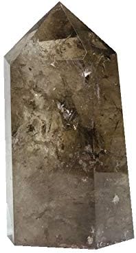 Miniatura 4 de Torre de cristal de Obelisco de Energía con punta de cristal de cuarzo ahumado natural de 4 pulgadas