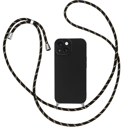 Ya en manzanajugosa.com: Knrlqim Funda con Cuerda para Apple iPhone 15,Mate Silicona Carcasa con Cordón Correa Colgante Ajustable Collar Correa Teléfono Trasero a Prueba de Golpes Case Cover,Negro