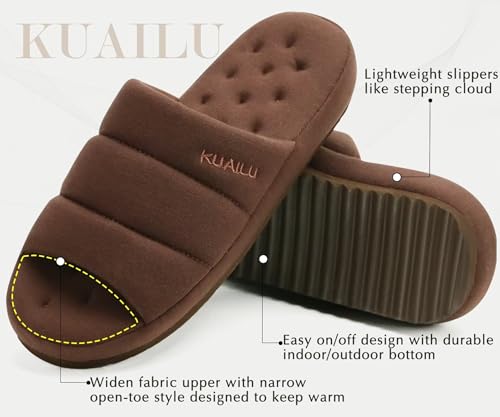 Image of KuaiLu Cozy Memory Foam Slippers For Men - All-Season Warm House Shoes