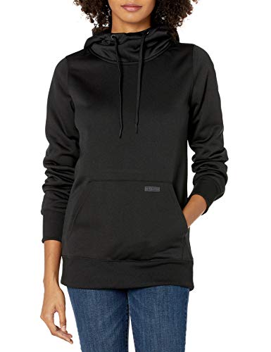 Volcom Women's Yerba Pullover Baselayer Hydrophobic Fleece Hoodie, BLACK, M