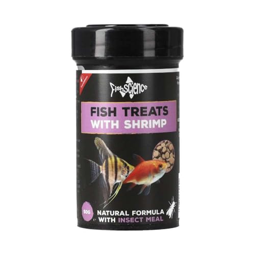 FishScience Fish Treats with Shrimp 50g 100ml Complete Tropical Fish Food