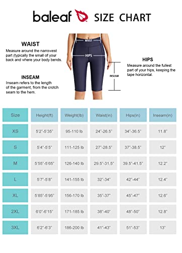 Baleaf Women's Swim Capris Pants Modest Full Coverage Swimming Sailing Bottoms Rash Guard Surf Shorts Knee Length With Liner Navy Xl #TOP5