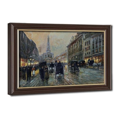 Toile Oxford Street Londres Rudolf Plessner cadre mural bureau sans encombre