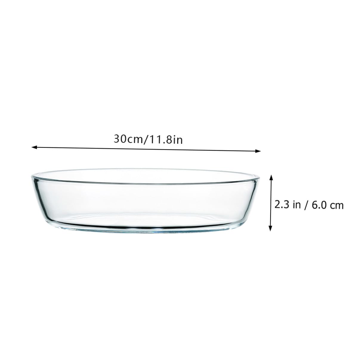 DOITOOL Ovales Glas Backofen Geschirr 2400ml Mikrowellengeeignete Glaspfanne Ofenfestes Haushaltsgeschirr für Backen und Servieren
