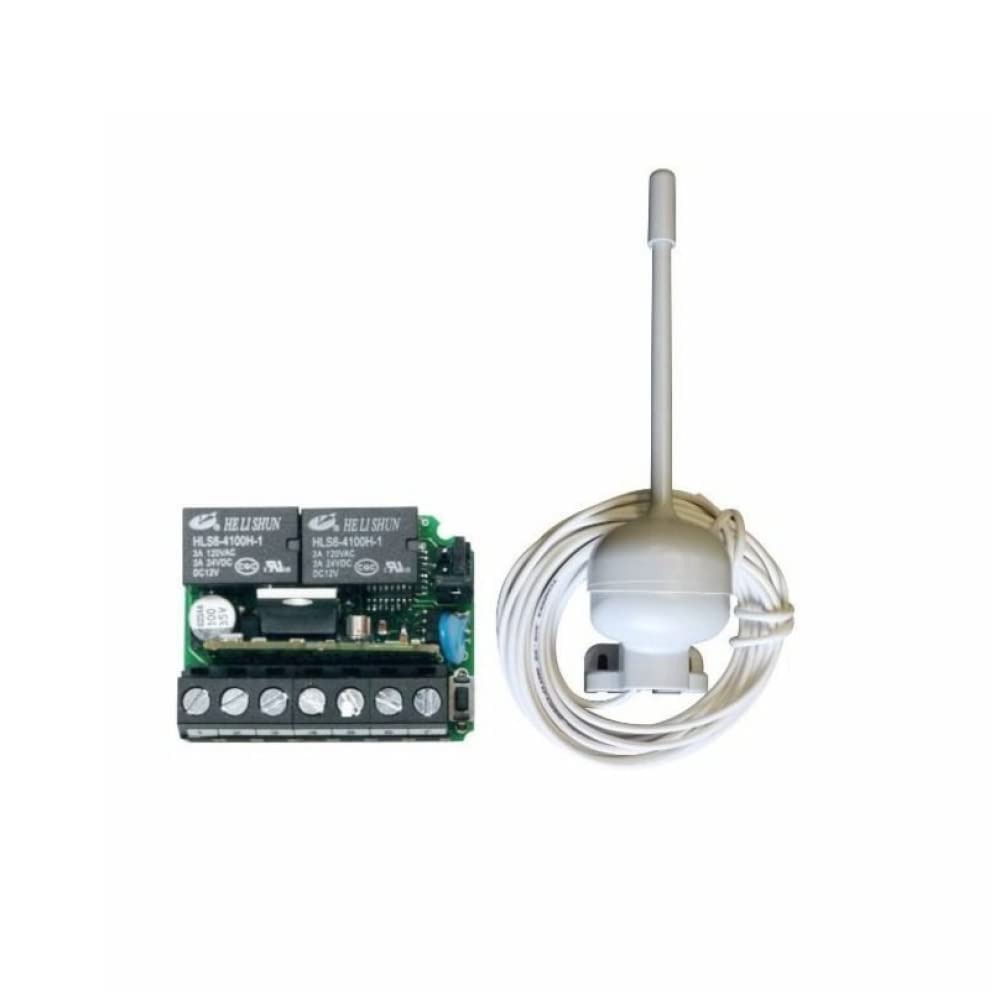 Kit ricevente radio R2A 433,92MHz a 2 canali ad autoapprendimento con contenitore, 180 codici memorizzabili, 12-24V AC/DC - Tecno Automazione KRA2B5T