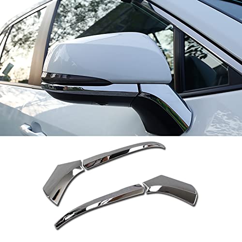 KELEIMAI Car Accessories Fit for Toyota RAV4 2019-2022 2023 2024 Rear View Mirror Side Molding Cover Trims (Glossy Chrome Style) ABS 4 PCS