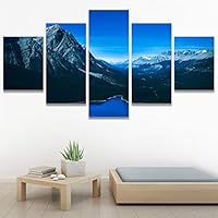 SIGNWIN 5 Panel Canvas Wall Art Calming Waters for Home Decorations Ready to Hang - 60