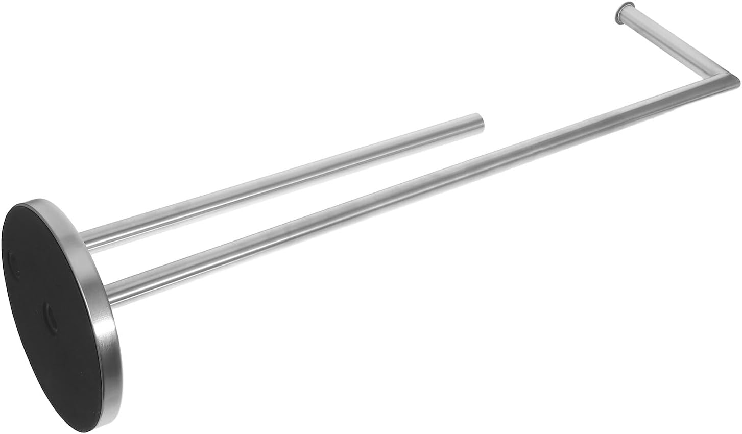 Freestanding Toilet Tissue Holder Stand with Natural Eva Base, Vertical Floor Toilet Paper Roll Holder for Bathroom Storage, 0.8mm Thick Paper Towel Rack for Home Use