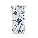 susiyo Porcelain Floral Chinoiserie Glasses Case Portable Microfiber PU Leather Soft Sunglasses Bag Eyeglasses Pouch Holder Squeeze Top for Women Men