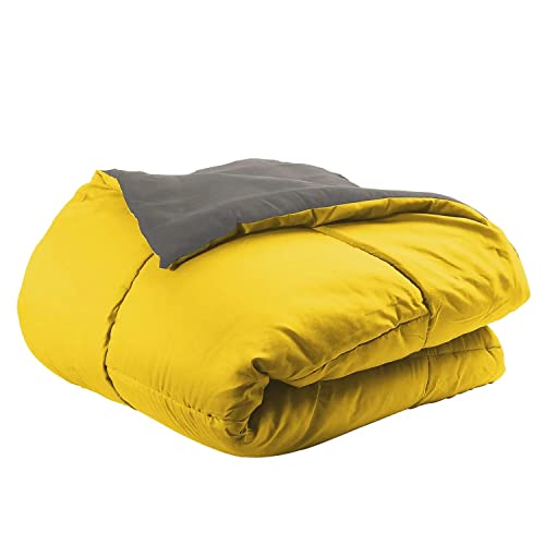 Image of Comforters All Season Microfiber Reversible 220 GSM Feather AC Comforter Lightweight Breathable Bedding Set Blanket Duvet Quilted Dohar Razai-Feather Lightweight Breathable Reversible-PESOMA Multipurpose