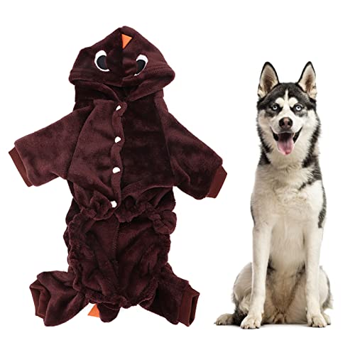 OKJHFD Casaco para cachorro de 5 tamanhos Coral Velo Traje de dinossauro fofo, moletons quentes para