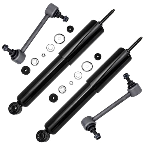 Image of Detroit Axle - 4pc Front Shocks Kit for 2004-2012 Chevrolet Colorado GMC Canyon 2005 2006 2007 2008 2009 2010 2011 2 Shock Absorbers 2 Sway Bar Links Isuzu i-350 i-370 Replacement