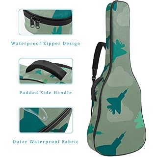 Housse de guitare acoustique étanche avec double bandoulière et poche Carte du monde rétro amusante avec vélo… - Les Beatles, Paul McCartney, John Lennon, RIngo Starr, George Harrison Housse de guitare acoustique étanche avec double bandoulière et poche Carte du monde rétro amusante avec vélo… – Image 4