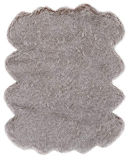 Abacasa Gloss Brown Faux Fur Area Rug #TOP1