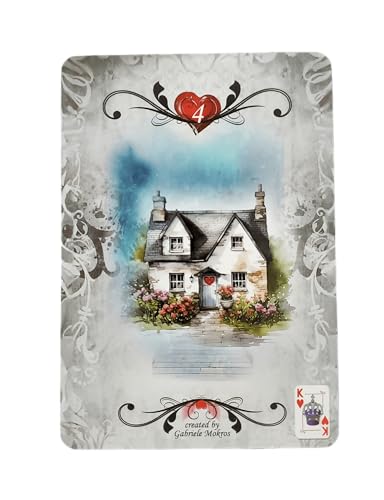 The Love of Lenormand – Lenormand Orakelkarten – Kartendeck in dekorativer Box mit 36 Karten mit roter Folienprägung