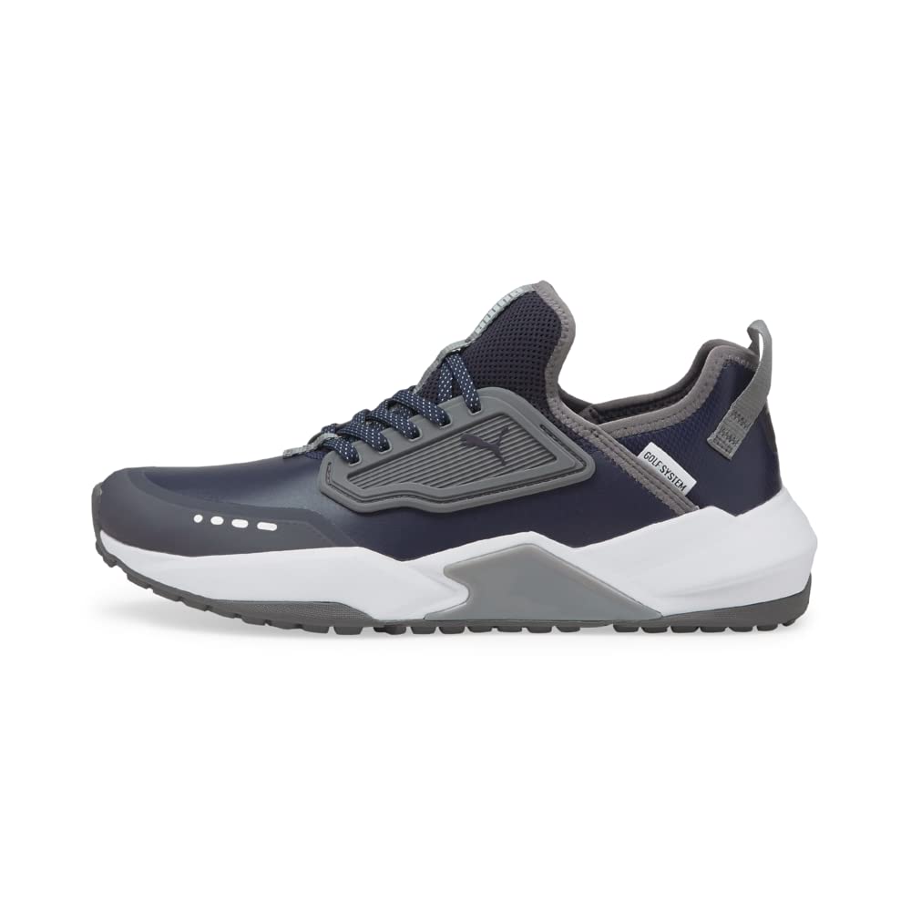 PUMA Boys Gs.one Golf Shoe, Navy Blazer/Quiet Shade/Quiet Shade, 12 US