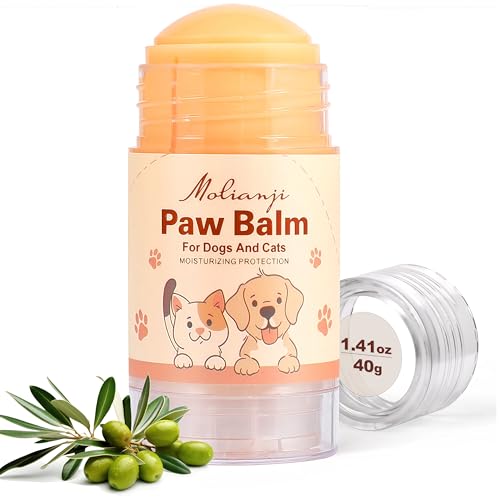Dog Paw Balm & Nose Balm Stick for Dogs and Cats 1.41oz(40g) Lick-Safe Paw Wax Moisturizer for Dry Cracked Paws Nose and Elbows Helps Protect Against Hot Pavement Snow and Road Salt