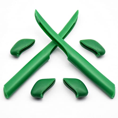 Kit jambe silicone vert compatible Oakleys Fast Jacket XL sans glisse - 2