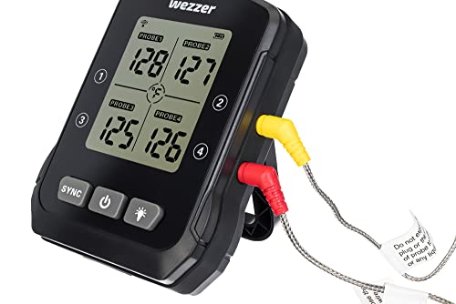 Levenhuk Wezzer Cook MT90 Termometro Da Cucina Con 4 Termometri A Sonda Installati Su Lunghi Cavi Flessibili E Funzionalità Avanzate Accessibili Tramite App Mobile - 5