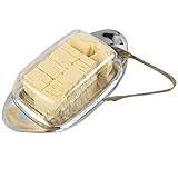 Butter Dish, Stainless Steel Butter Dish with Lid, Metal Butter Keeper, Butter Container Holder...