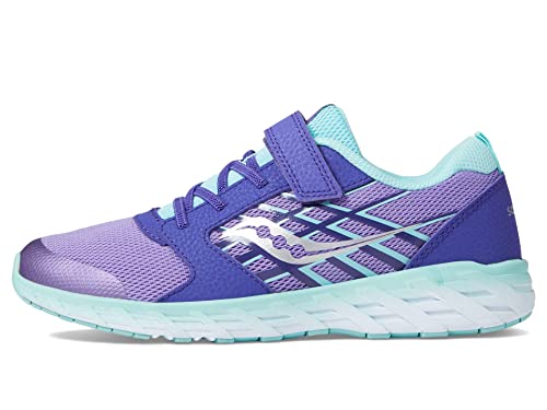 Saucony Wind Alternative Closure 2.0 Running Shoe, Purple/Turq, 10.5 US Unisex Big Kid - image 5