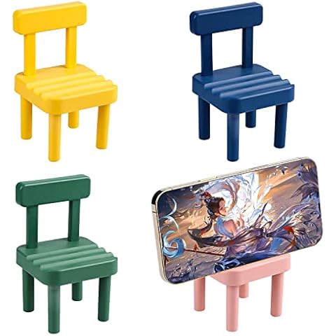 Phone Holder 4PCS,Mini Chair Desktop Cell Phone Stand, Phone Holder Tablet Stand,Portable Mobile Phone Holder Mobile Stand Stand Novelty Fun Phone Stand Lazy Phone Holder for Kids Cell Phone Phone Cover