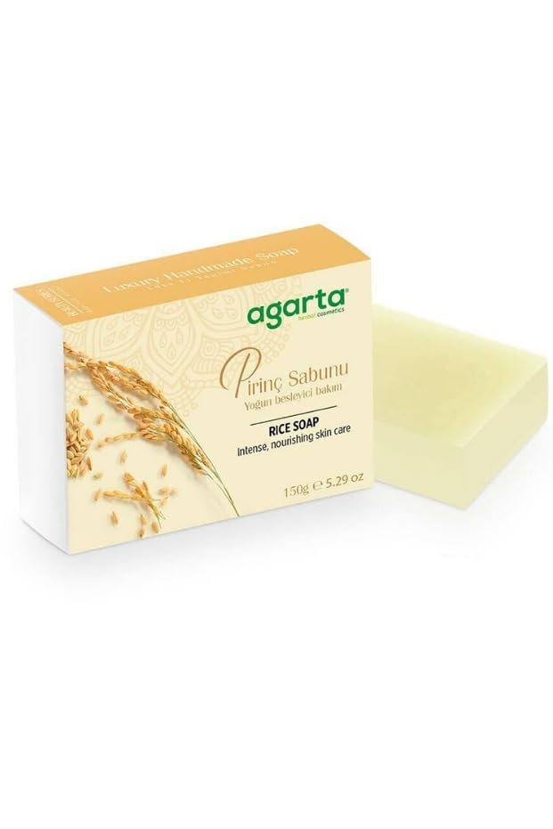 Rice Soap Bar Brightening Look Gentle Cleansing Soap for Smooth Even-Looking Skin Daily Botanical Skincare Handmade Formula 5
