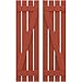 Ekena Millwork ARW102SB415X67CLH Americraft Four 2 Exterior Real Wood Spaced Board-n-Batten Shutters w/Z-Bar (Per Pair), 15 1/2"W x 67"H, Colorful Leaves