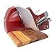 Berkel Home Line 200 Plus Aufschnittmaschine – Rot Matt – Elektrisch & Kompakt – Ideal für Prosciutto, Gemüse & Käse – Design-Schneidemaschine mit handgefertigtem Eichenholzbrett